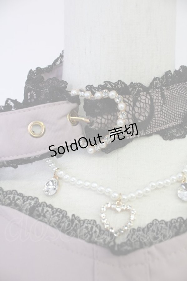 画像6: Rojita / ハートバックルチェーン付き長袖ブラウス  ピンクＸ黒 T-25-10-30-006-LO-BL-SA-ZI (6)