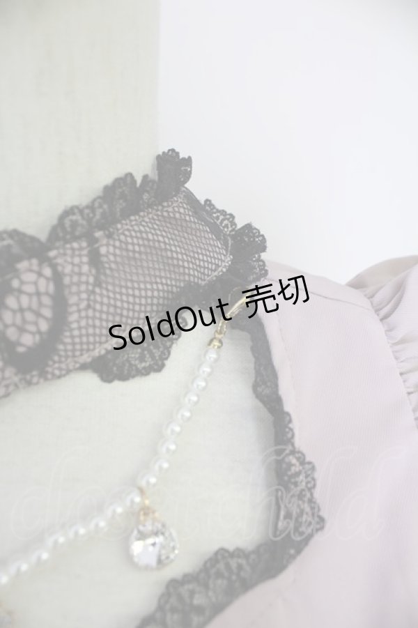 画像7: Rojita / ハートバックルチェーン付き長袖ブラウス  ピンクＸ黒 T-25-10-30-006-LO-BL-SA-ZI (7)