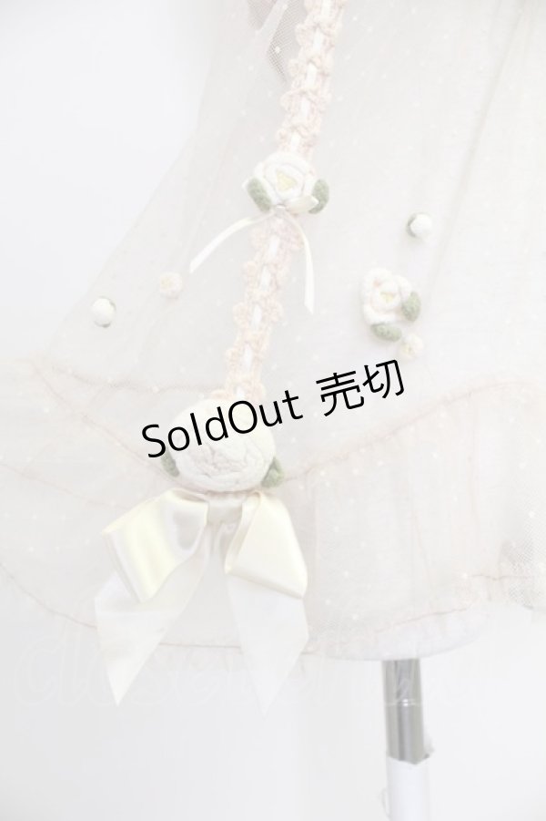 画像4: PINK HOUSE / カメリアモチーフリボンニットベビードール  アイボリー T-25-10-30-001-LO-TO-SA-ZI (4)