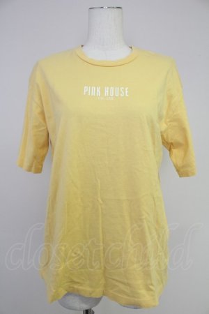 画像: PINK HOUSE / 後ろロゴワッペン半袖カットソー L イエロー T-25-10-30-010-LO-TO-SA-ZT
