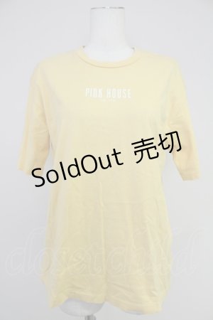 画像: PINK HOUSE / 後ろロゴワッペン半袖カットソー L イエロー T-25-10-30-010-LO-TO-SA-ZT195