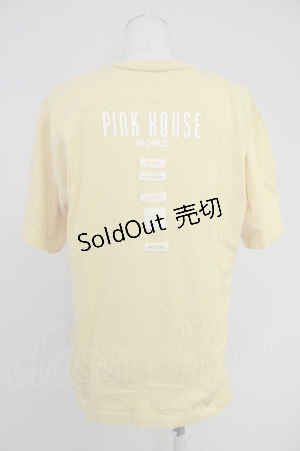 画像2: PINK HOUSE / 後ろロゴワッペン半袖カットソー L イエロー T-25-10-30-010-LO-TO-SA-ZT195 (2)