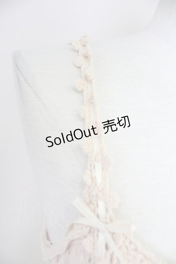 画像5: PINK HOUSE / カメリアモチーフリボンニットベビードール  アイボリー T-25-10-30-001-LO-TO-SA-ZI (5)