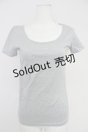 画像: PINK HOUSE / シンプル半袖カットソー  グレー T-25-10-30-012-LO-TO-SA-ZI
