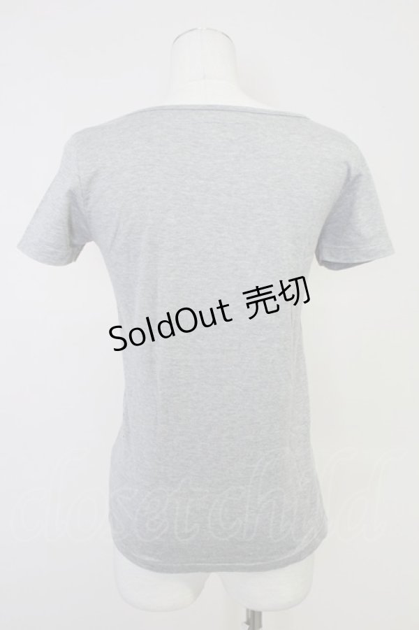 画像2: PINK HOUSE / シンプル半袖カットソー  グレー T-25-10-30-012-LO-TO-SA-ZI (2)