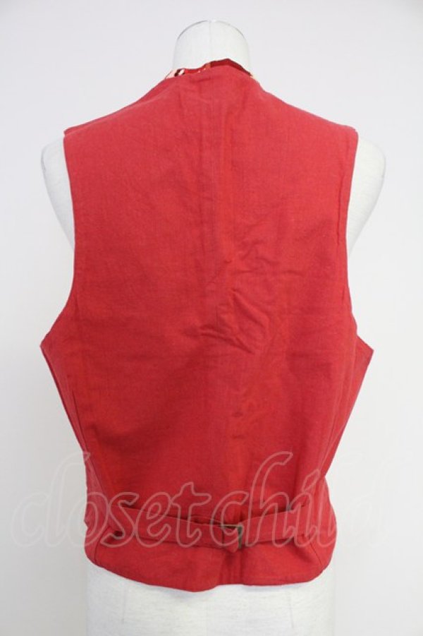 画像2: INGEBORG / 花柄ベスト  赤 T-25-10-30-015-LO-TO-SA-ZI (2)