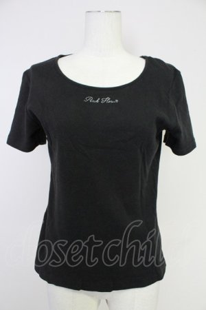 画像: PINK HOUSE / ロゴプリント半袖カットソー L 黒Ｘ白 T-25-10-30-017-LO-TO-SA-ZT