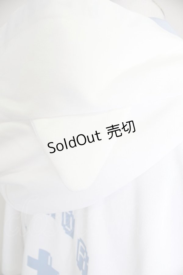 画像6: NOEMIE / ねこ耳配色オープンショルダージャージ  白Ｘサックス T-25-10-30-021-LO-TO-SA-ZI (6)