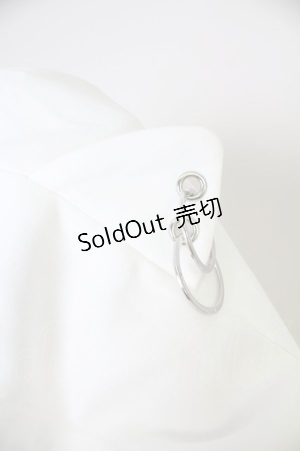 画像7: NOEMIE / ねこ耳配色オープンショルダージャージ  白Ｘサックス T-25-10-30-021-LO-TO-SA-ZI (7)