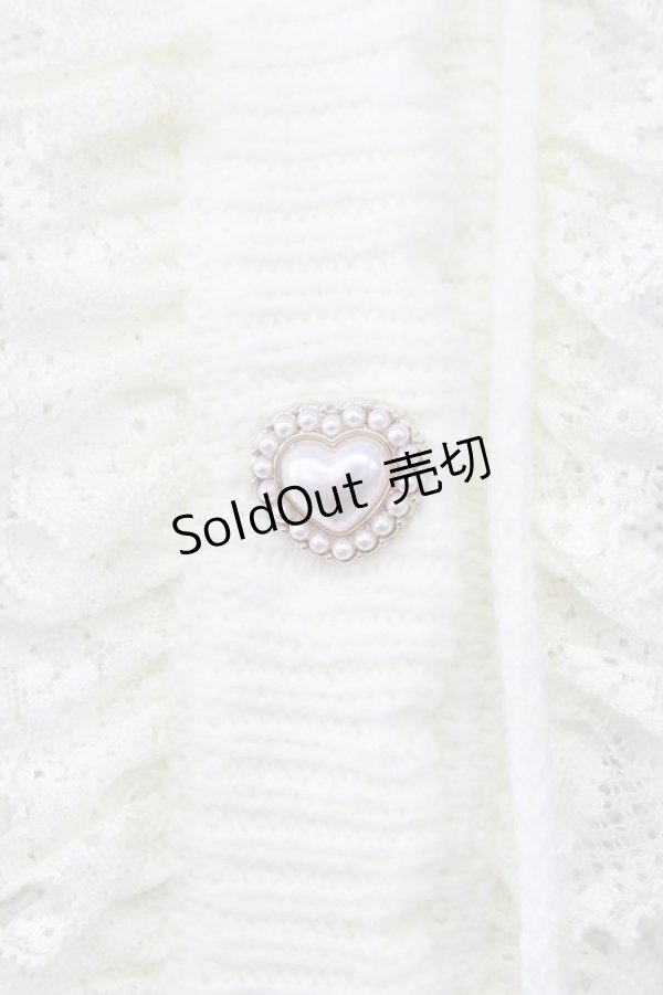 画像4: Secret Honey / ハートパールボタンフードニットカーディガン  白 T-25-11-06-022-CA-TO-SA-ZT (4)