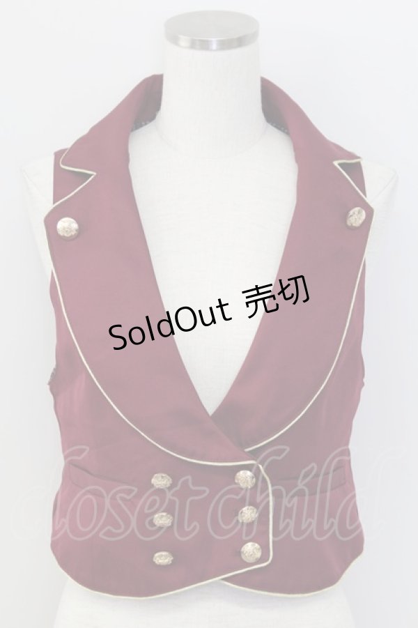 画像1: Amavel / Royal Princeの勲章ベスト  ボルドーＸ黒 T-25-11-06-023-CA-JA-SA-ZT (1)