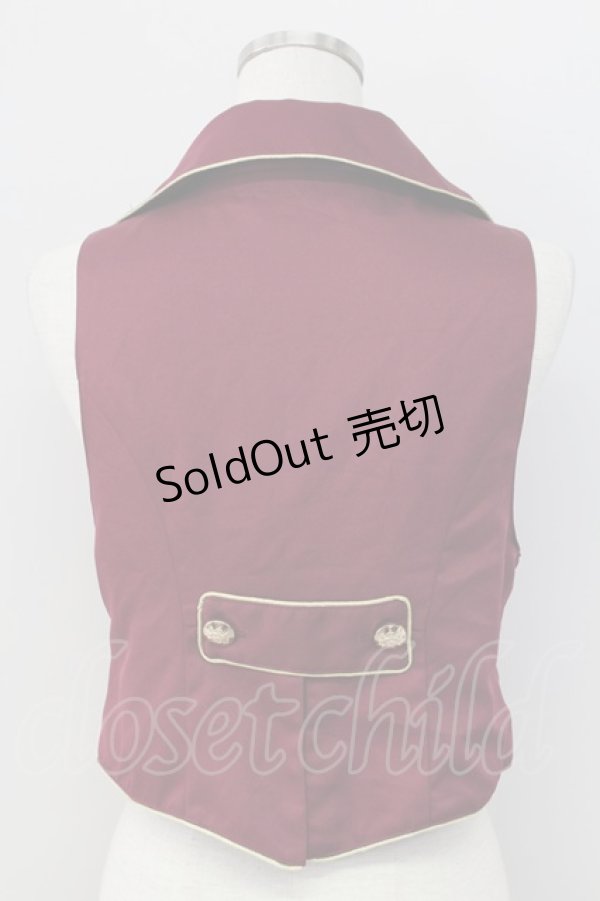 画像2: Amavel / Royal Princeの勲章ベスト  ボルドーＸ黒 T-25-11-06-023-CA-JA-SA-ZT (2)