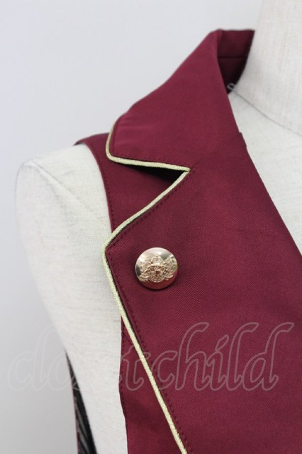 画像3: Amavel / Royal Princeの勲章ベスト  ボルドーＸ黒 T-25-11-06-023-CA-JA-SA-ZT (3)