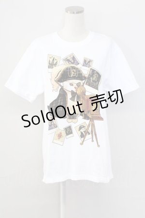 画像: Enchantlic Enchantilly / 眼帯ねこTシャツ M 白 T-25-11-06-003-LO-TO-SA-ZT