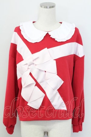 画像: Ank Rouge / プレゼントリボントップス  赤ＸピンクＸ白 T-25-11-06-024-CA-TO-SA-ZT