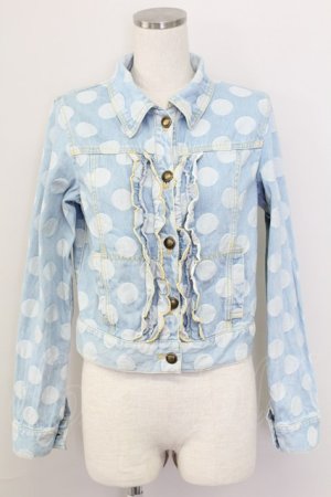 画像: Emily Temple cute / ドットデニムジャケット  サックス T-25-11-06-026-ET-JA-SA-ZT