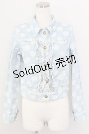 画像: Emily Temple cute / ドットデニムジャケット  サックス T-25-11-06-026-ET-JA-SA-ZI