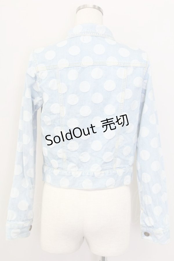 画像2: Emily Temple cute / ドットデニムジャケット  サックス T-25-11-06-026-ET-JA-SA-ZI (2)