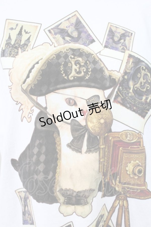 画像3: Enchantlic Enchantilly / 眼帯ねこTシャツ M 白 T-25-11-06-003-LO-TO-SA-ZT (3)