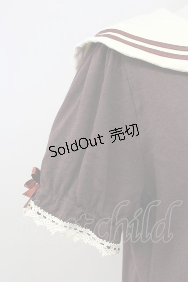 画像3: Lovely MAM MAXICIMAM / ブリーシュクレボンボンうさちゃんのセーラーカットソー  ブラウン T-25-11-06-028-LO-TO-SA-ZT (3)