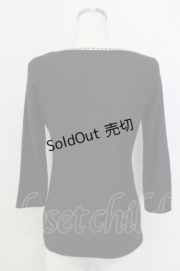 画像2: LOLITAその他(お買取対象外) / レースリボントップス  黒Ｘ白 T-25-11-06-029-LO-TO-SA-ZI (2)