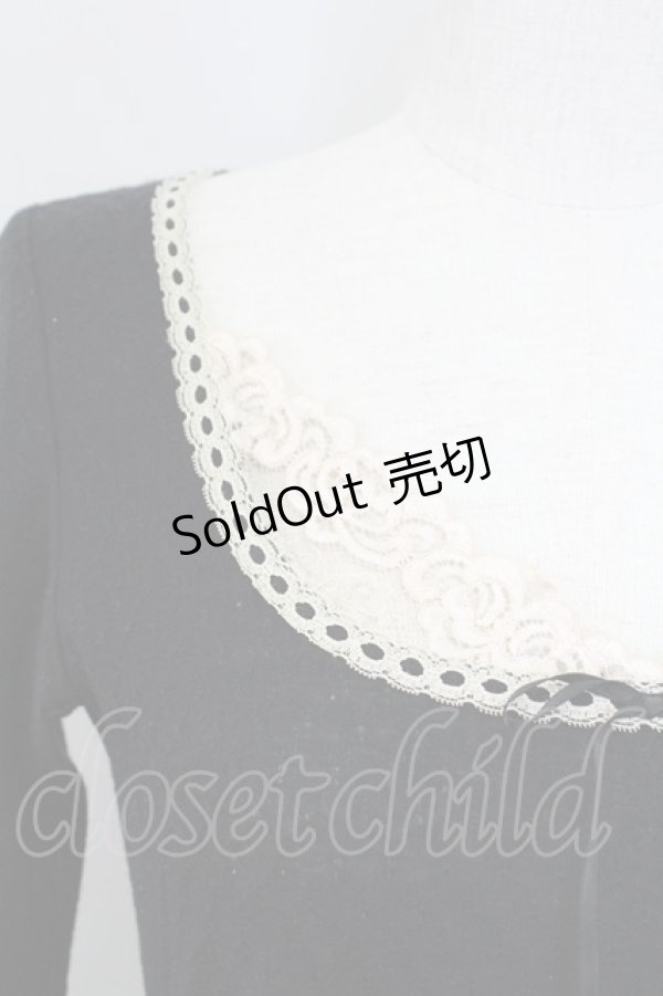 画像3: LOLITAその他(お買取対象外) / レースリボントップス  黒Ｘ白 T-25-11-06-029-LO-TO-SA-ZI (3)
