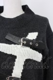 画像3: Jamie エーエヌケー / クロスモチーフダメージニット M ブラック T-25-11-06-030-LO-TO-SA-ZI (3)