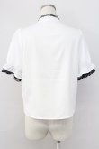 画像2: MA*RS / クロスZIP半袖ブラウス  白Ｘ黒 T-25-11-06-007-EL-BL-SA-ZT (2)