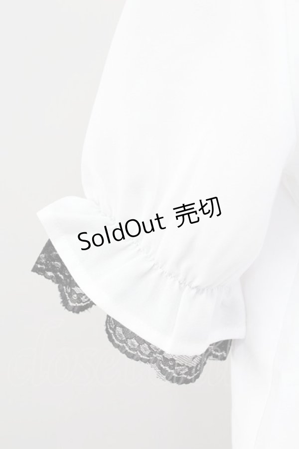 画像4: MA*RS / クロスZIP半袖ブラウス  白Ｘ黒 T-25-11-06-007-EL-BL-SA-ZT (4)