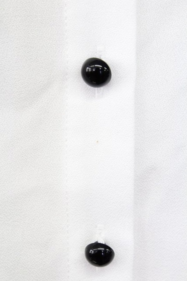 画像5: MA*RS / クロスZIP半袖ブラウス  白Ｘ黒 T-25-11-06-007-EL-BL-SA-ZT (5)