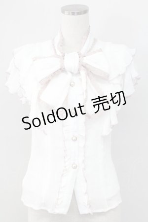 画像: Rojita / 2Wayラッフルルシアーブラウス  白Ｘピンク T-25-11-06-008-LO-BL-SA-ZT