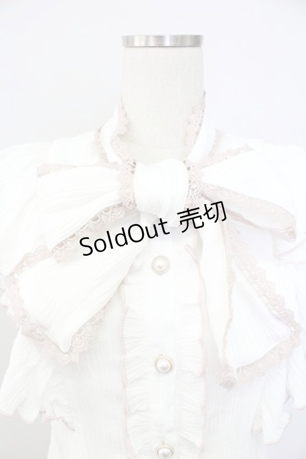 画像5: Rojita / 2Wayラッフルルシアーブラウス  白Ｘピンク T-25-11-06-008-LO-BL-SA-ZT (5)