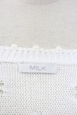 画像4: MILK / ハートボタン半袖ニットボレロ  白Ｘブラウン T-25-11-06-001-ML-TO-SA-ZI (4)