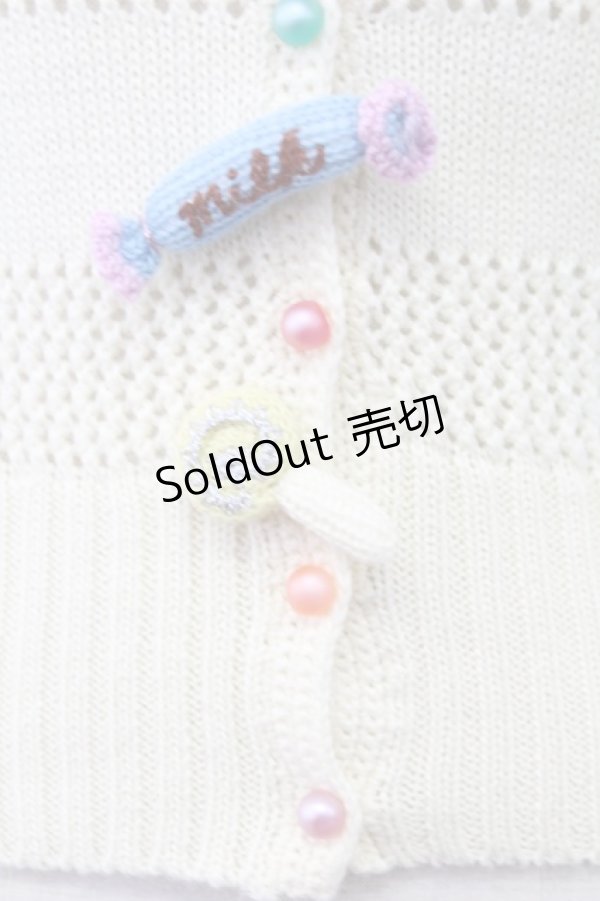 画像4: MILK / キャンディあみぐるみベスト  キナリ T-25-11-06-010-ML-TO-SA-ZT (4)