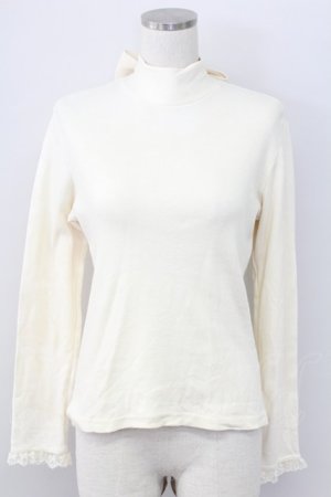 画像: Emily Temple cute / バックリボンスタンドネックカットソー  アイボリー T-25-11-06-011-ET-TO-SA-ZT