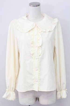 画像: m petit by misako / AM マルエリフリルブラウス L アイボリー T-25-11-06-012-LO-BL-SA-ZT