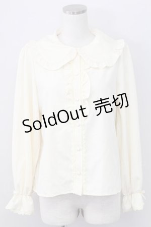画像: m petit by misako / AM マルエリフリルブラウス L アイボリー T-25-11-06-012-LO-BL-SA-ZI