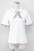画像1: F i.n.t / チェックタイ付きポロシャツ  白Ｘグレー T-25-11-06-002-CA-BL-SA-ZI (1)