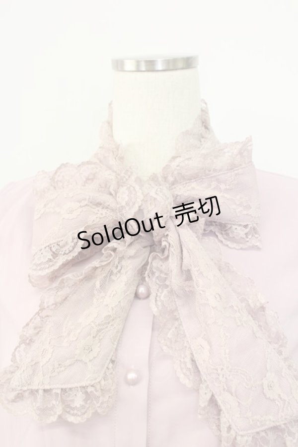 画像4: MA*RS / レースリボンタイオフショルダーブラウス  ピンク T-25-11-06-018-EL-BL-SA-ZT (4)