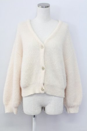 画像: F&A / フレームローズ釦シュガーラメカーディガン  オフホワイト T-25-11-06-021-LO-TO-SA-ZT