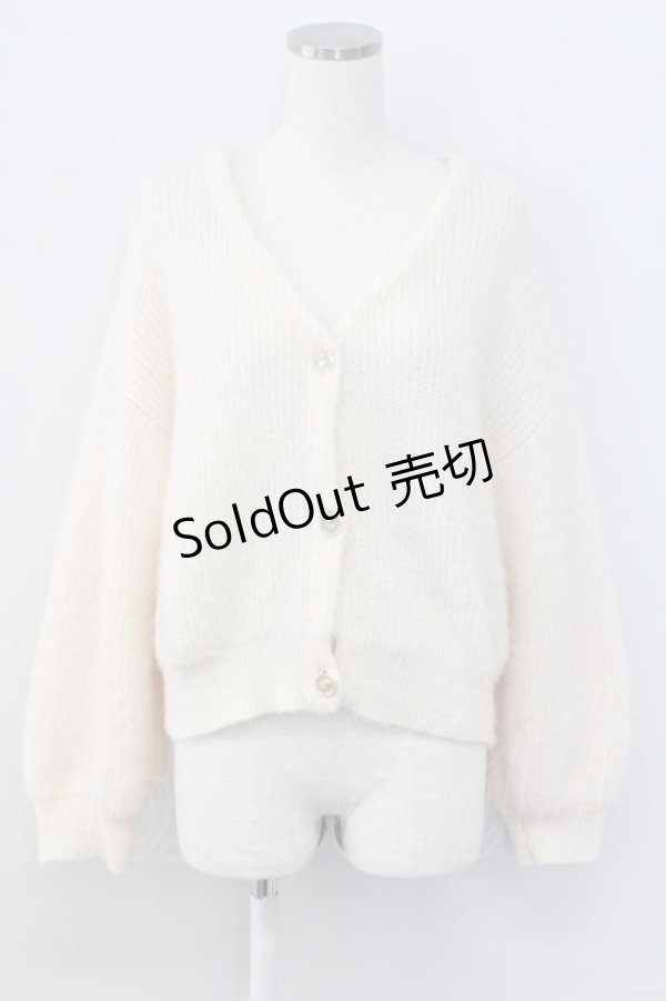 画像1: F&A / フレームローズ釦シュガーラメカーディガン  オフホワイト T-25-11-06-021-LO-TO-SA-ZI (1)