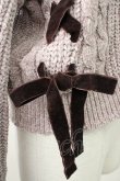 画像3: axes femme POETIQUE / ベロアリボンニットカーディガン M グレージュ T-25-11-09-023-AX-TO-SA-ZT509 (3)