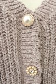 画像4: axes femme POETIQUE / ベロアリボンニットカーディガン M グレージュ T-25-11-09-023-AX-TO-SA-ZT509 (4)