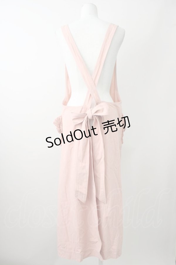 画像2: 【SALE】PINK HOUSE / ローズハートリース刺繍タブリエ  ピンク T-25-11-09-025-LO-OP-SA-ZT509 (2)