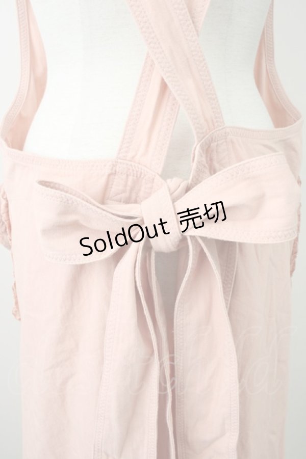 画像3: 【SALE】PINK HOUSE / ローズハートリース刺繍タブリエ  ピンク T-25-11-09-025-LO-OP-SA-ZT509 (3)