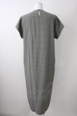 画像2: INGEBORG / フロントリボン半袖ドットワンピース  グレーＸ黒 T-25-11-09-029-LO-OP-SA-ZT384 (2)
