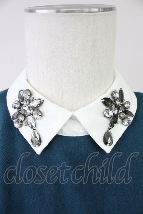 画像3: axes femme / 襟ビジューノースリーブワンピース M グリーン T-25-11-09-004-AX-OP-SA-ZT505 (3)