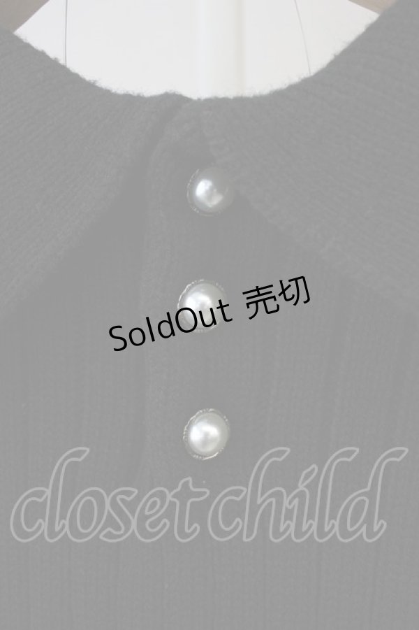 画像3: axes femme / 襟デザインニットワンピース  黒 T-25-11-09-033-AX-OP-SA-ZT423 (3)