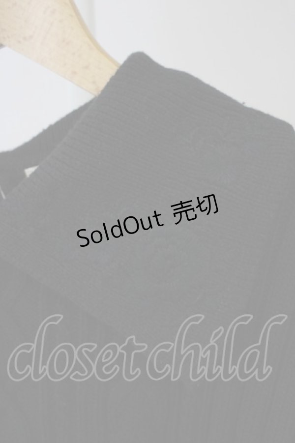 画像4: axes femme / 襟デザインニットワンピース  黒 T-25-11-09-033-AX-OP-SA-ZT423 (4)