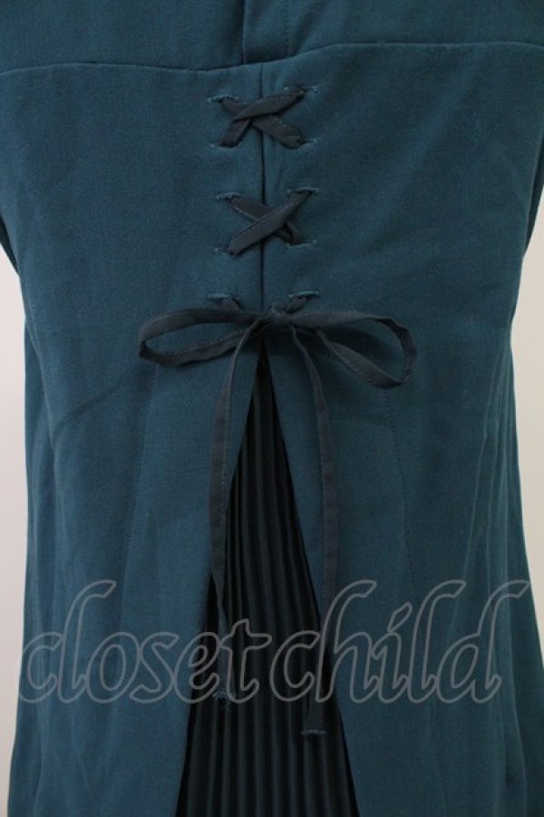 画像4: axes femme / 襟ビジューノースリーブワンピース M グリーン T-25-11-09-004-AX-OP-SA-ZT505 (4)